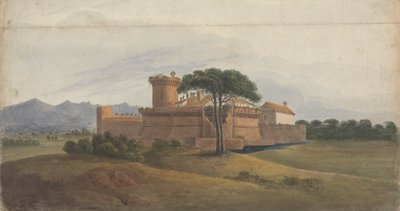 Castelo de Óstia com Montanhas na Distância de Isaac Weld