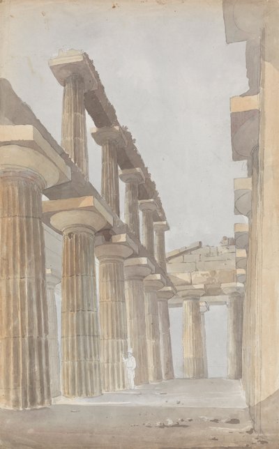Interior do Grande Templo em Paestum de Isaac Weld