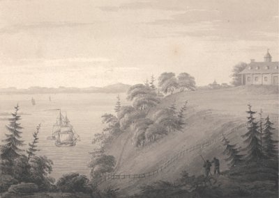 Vista do Monte Vernon, a sede do General Washington de Isaac Weld