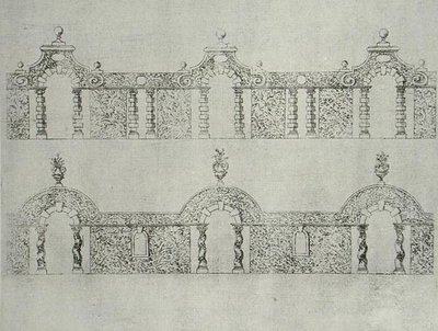 Desenhos de passadeiras arqueadas topiarias de 