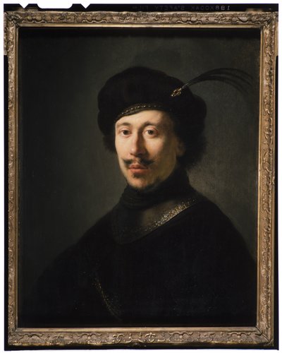 Jovem homem em um Gorget e Plumed Cap, c.1630 de Isaac de Jouderville