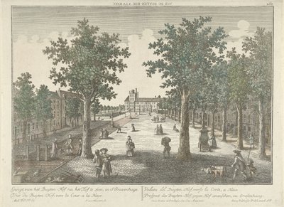 Vista do Buitenhof em Haia
Vuë du Buyten-Hof, a la Haye. (título sobre o objecto) de Isaac van Haastert