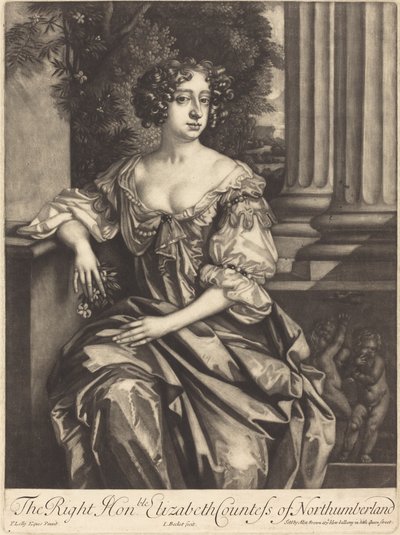 A Honorável Condessa Elizabeth de Northumberland de Isaak Beckett after Sir Peter Lely