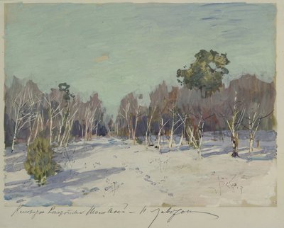 Jardim na neve, década de 1880 de Isaak Ilyich Levitan