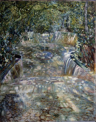 "La fontaine" Peinture de Isaak Izrailevich Brodsky (Brodski) (1884-1939) 1909 Museu Regional de Arte, Rostov em Don de Isaak Israilevich Brodsky