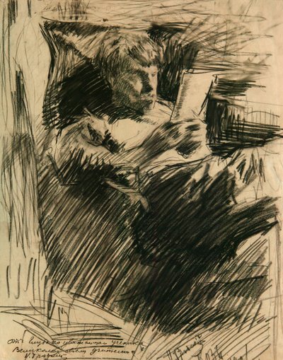 Retrato do artista e autor David Burliuk 1882-1967, 1906 de Isaak Israilevich Brodsky