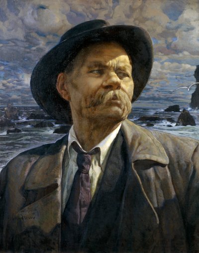 Retrato do autor Maxim Gorky 1868-1939, 1936 de Isaak Israilevich Brodsky