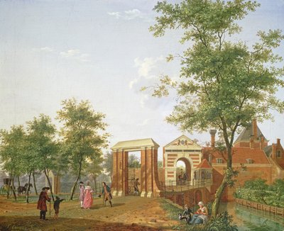 Vista do Zylpoort, Harlem, 1780 de Isaac Ouwater