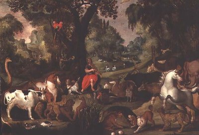 Orfeu Encantando os Animais (painel) de Isaak van Oosten
