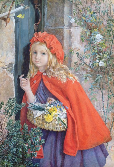 Chapeuzinho Vermelho, 1862 (wc e guache sobre papel) de Isabel Oakley Naftel