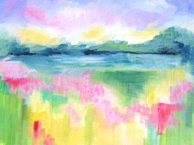 Paisagem lacustre abstrata de Isabelle Brent