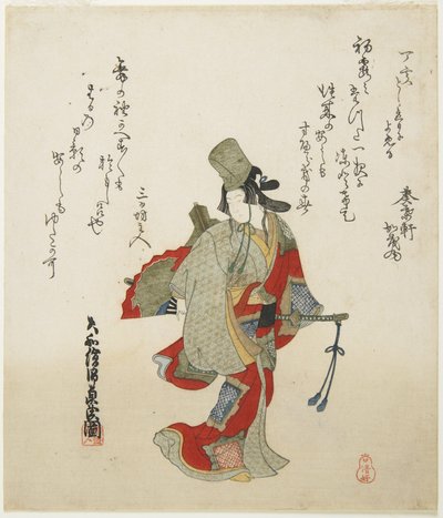 (Dançarina Feminina), século XIX (impressão em xilogravura a cores) de Ishi Matora
