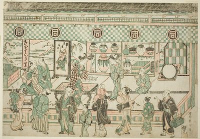 A loja de Sanogawa Ichimatsu de Ishikawa Toyonobu