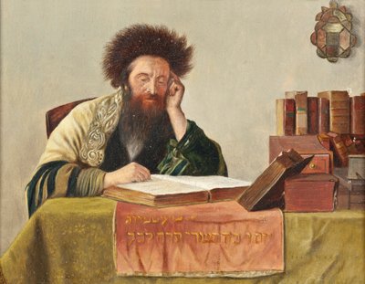 Um rabino lendo o Talmude de Isidor Kaufmann