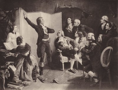 O Primeiro Canto da Marselhesa (litho) de Isidore (after) Pils