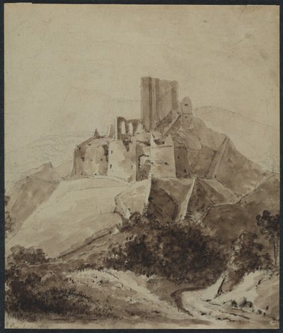 Ruínas do Chateau dArque, 1819. de Isidore Justin Taylor