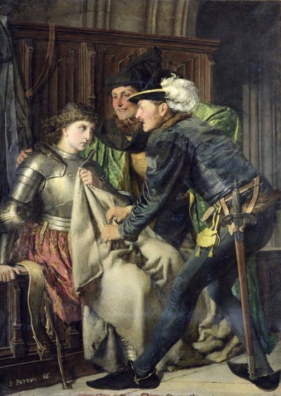 Joana d&39;Arc (1412-31) insultada na prisão, 1866 de Isidore Patrois
