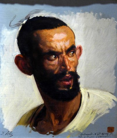Cabeça de Kabyle, cerca de 1860 (óleo sobre tela) de Isidore Pils