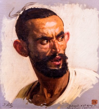 Cabeça de cabila, cerca de 1861 (óleo sobre tela) de Isidore Pils