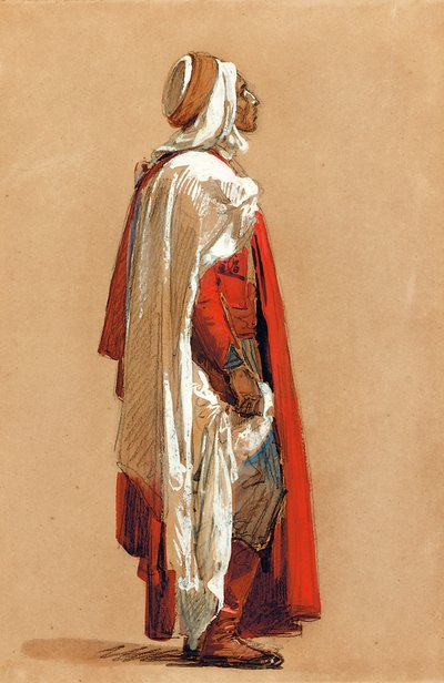 Estudo de um homem em trajes orientais de Isidore Pils