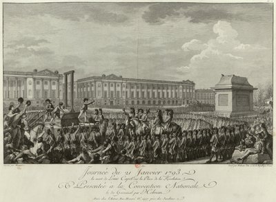 A execução de Luís XVI na Praça da Revolução em 21 de janeiro de 1793, 1794 de Isidore Stanislas Helman