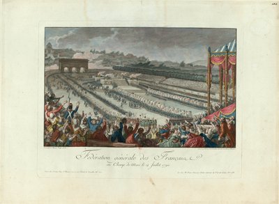 O Festival da Federação em Champ de Mars em 14 de julho de 1790, 1790. de Isidore Stanislas Helman