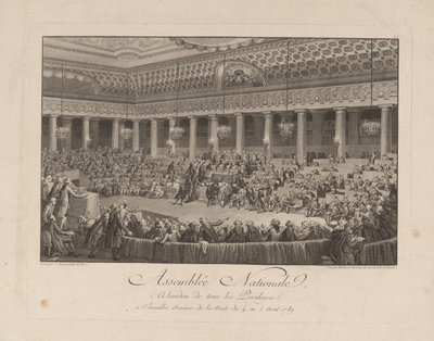 A noite de 4 de agosto de 1789 na Assembléia Nacional, 1790 de Isidore Stanislas Helman