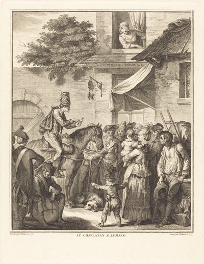 O charlatão alemão de Isidore Stanislas Helman after Jean Duplessi Bertaux