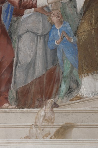 Criança, detalhe da Apresentação de Jesus no Templo, 1623-34 de Isidoro Bianchi