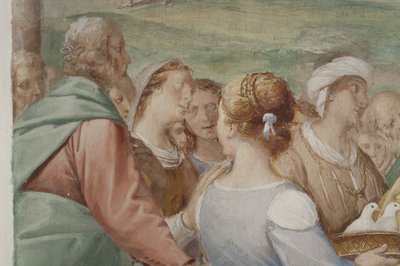 Detalhe da Apresentação de Jesus no Templo, 1623-34 de Isidoro Bianchi