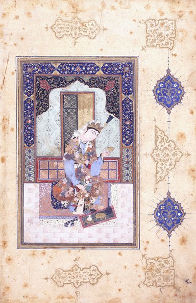 Uma princesa sentada, c. 1580 de Islamic School