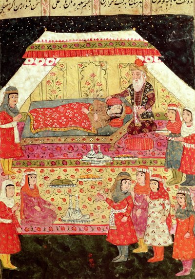 Harem Scene, ilustração do &39;Shahnama&39; (Livro dos Reis), de Abu&39;l-Qasim Manur Firdawsi (c.934-c.1020) de Islamic School