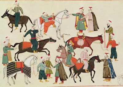 Ms 1671 um mercado de cavalos, c. de Islamic School