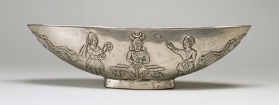 Taça Oval com Cena de Entroncamento (prata) de Islamic School