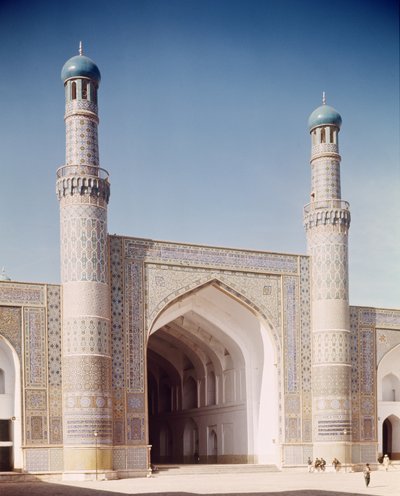 O Masjid-i Jami ou Mesquita de sexta-feira, fundada em 1200, reconstruída em 1498 de Islamic School