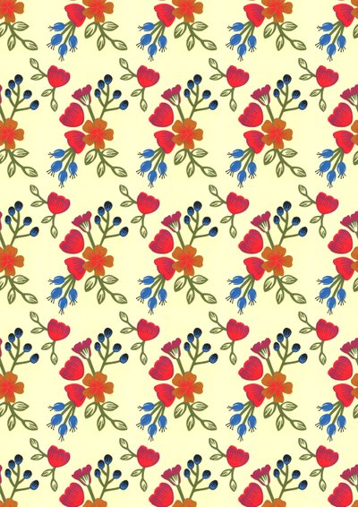 Impressão de flora, 2015 (papel cortado) de Isobel Barber