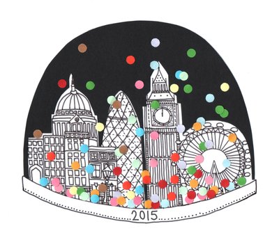 Ano novo 2015, 2014 (papel e caneta) de Isobel Barber
