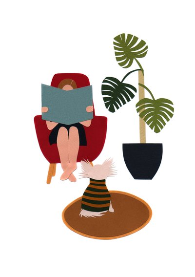 Canto tranquilo, 2015 (papel cortado) de Isobel Barber