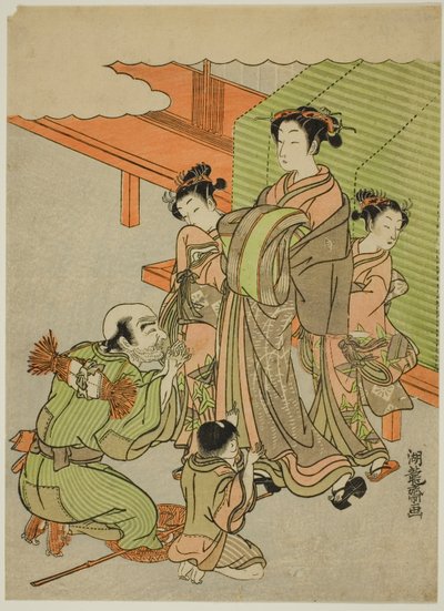 Implorando por esmolas de Isoda Koryusai