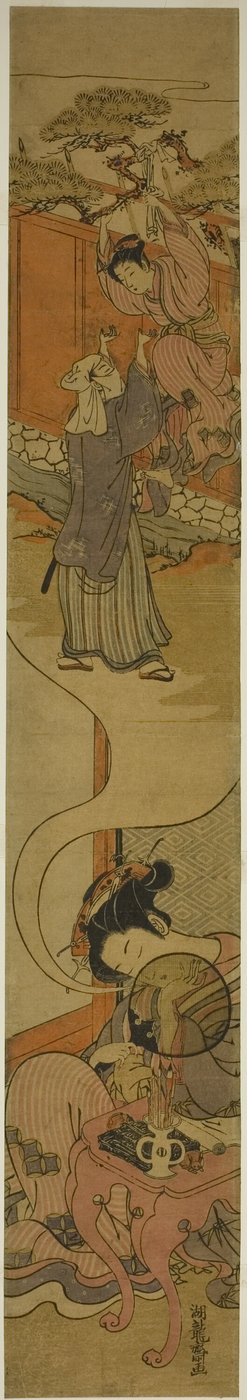 Cortesã sonhando em fugir de Isoda Koryusai