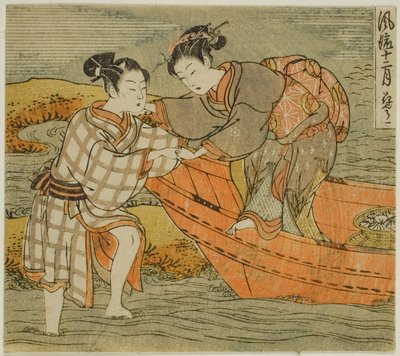 O Terceiro Mês (Hanamizuki), da série "Fashionable Twelve Months (Furyu juni tsuki)" de Isoda Koryusai