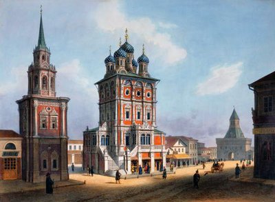 Igreja de São Nicolau na rua Ilynka em Moscou, de 1840 de Isodore Laurent Deroy
