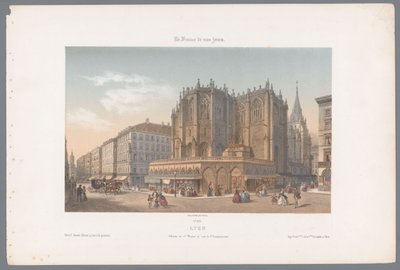Zicht op de kerk Saint-Nizier na rue de l
