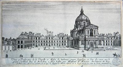 Vista da Capela e da Maison de Sorbonne (gravura) de Israel the Younger Silvestre