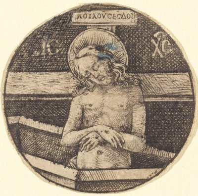 Cristo como o Homem de Dores, c. 14701480. de Israhel van Meckenem