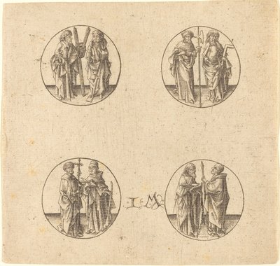 Oito Apóstolos em Quatro Roundels de Israhel van Meckenem