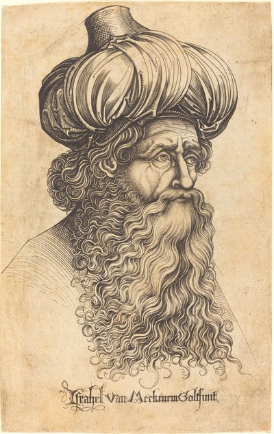 Cabeça de um homem idoso de Israhel van Meckenem