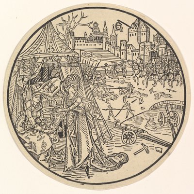 Judith com o chefe da Holofernes. de Israhel van Meckenem