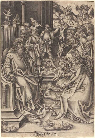Massacre dos Inocentes, c. 14901500. de Israhel van Meckenem