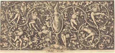 Ornamento com dançarinos de Morris de Israhel van Meckenem